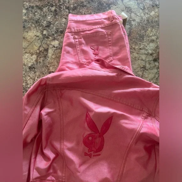 Pink vintage playboy jacket and pants - Picture 3 of 3